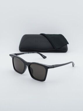 Balenciaga BB0099SA 001 Women Square Sunglasses - Black/Grey
